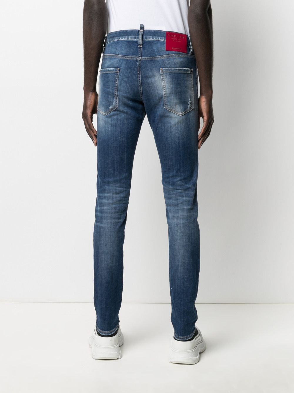 distressed slim-fit jeans - 4