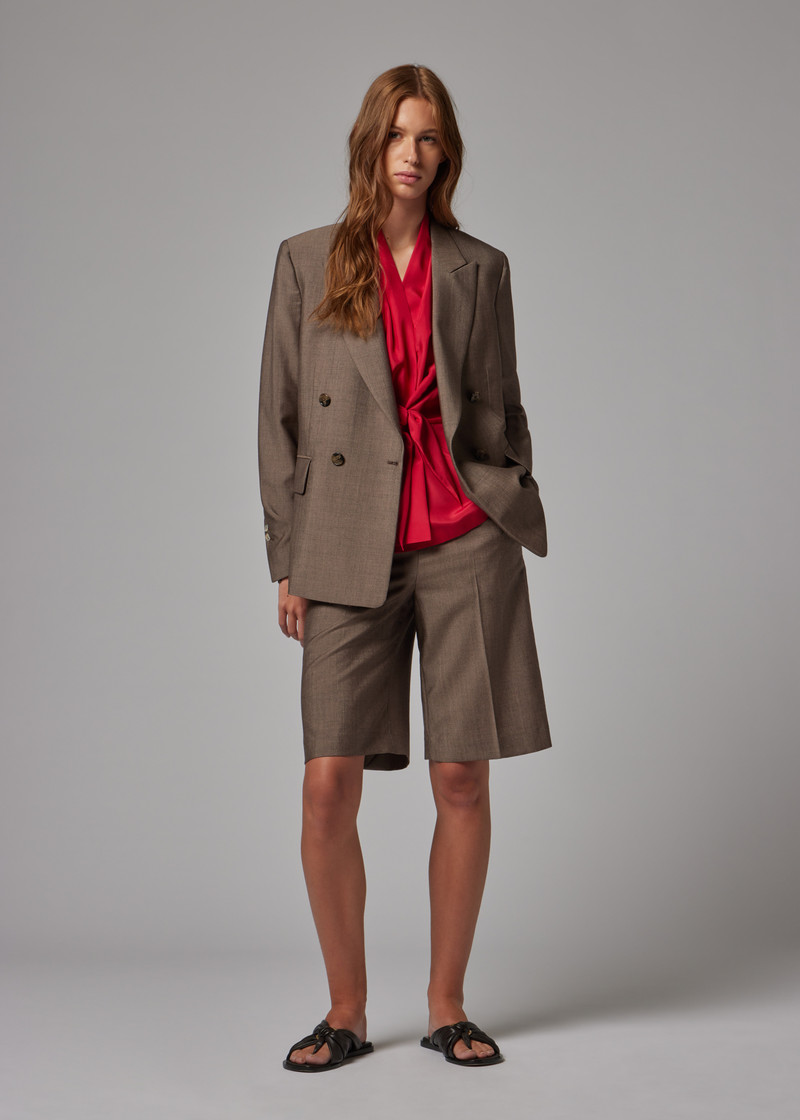 Women's Brown Mohair-Wool Blazer 5