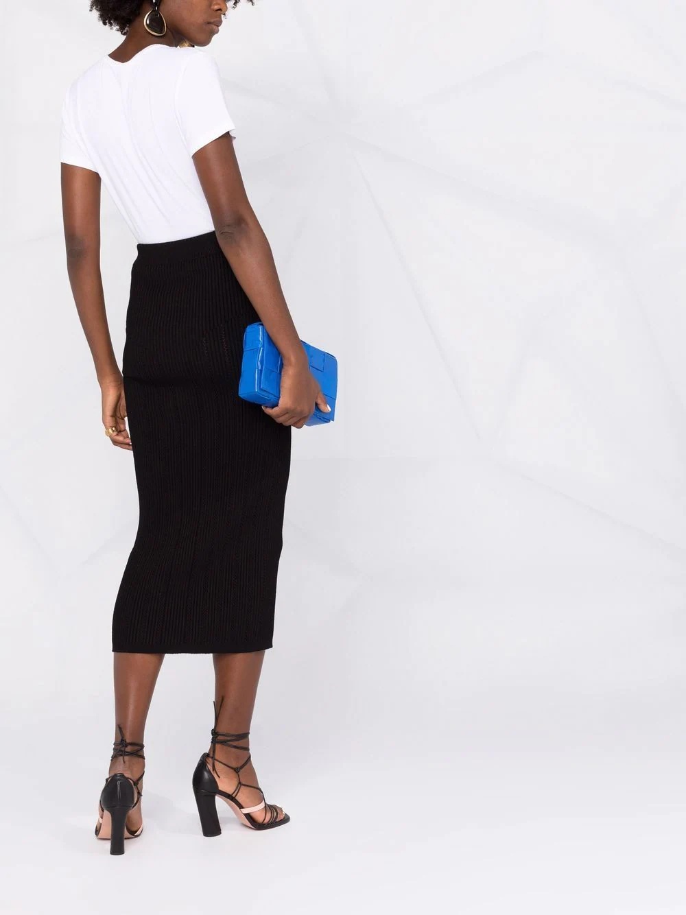 buttoned knitted midi skirt - 4