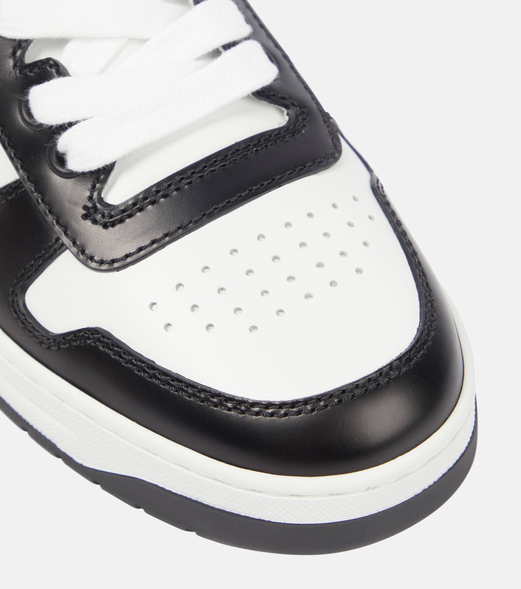 Logo leather sneakers - 6