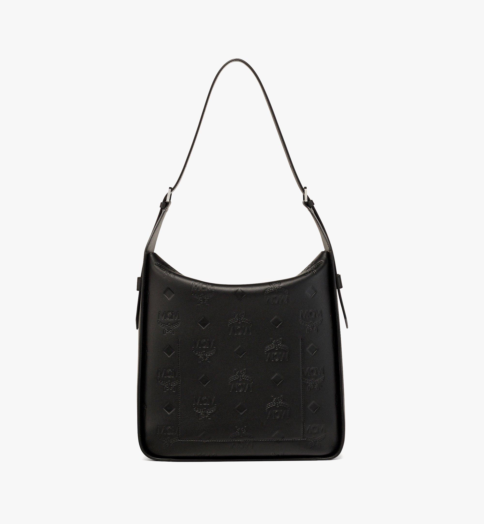 Aren Flap Hobo Bag in Embossed Monogram Leather - 5