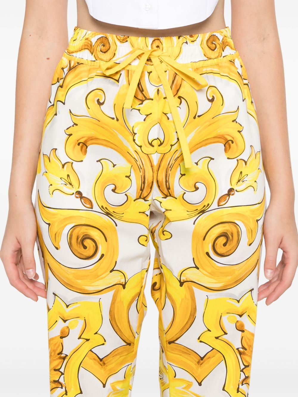 Majolica-print trousers - 5