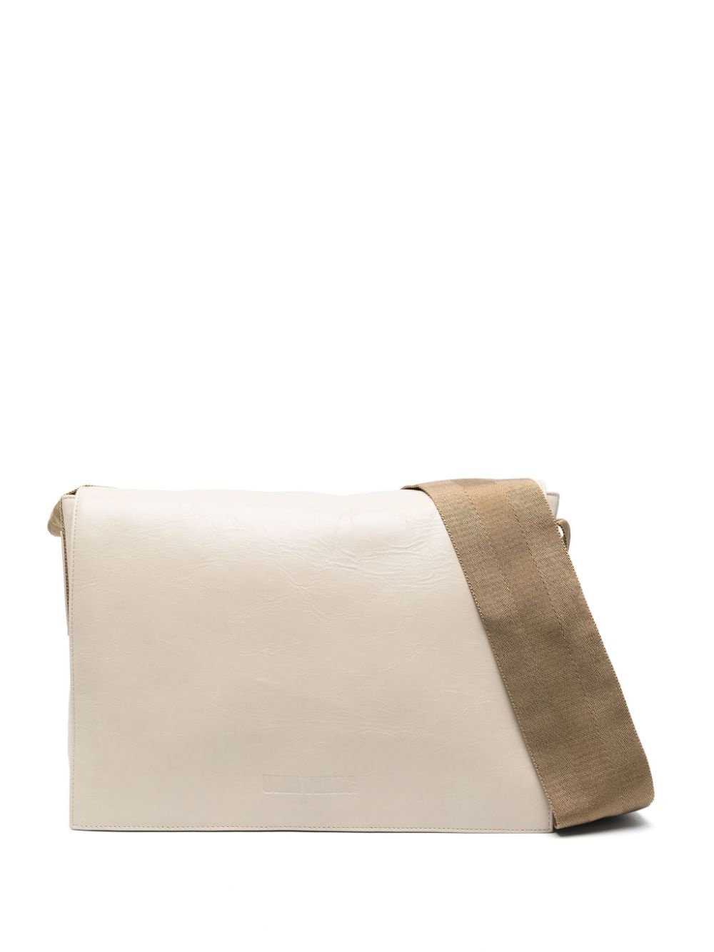 debossed-logo leather shoulder bag - 1