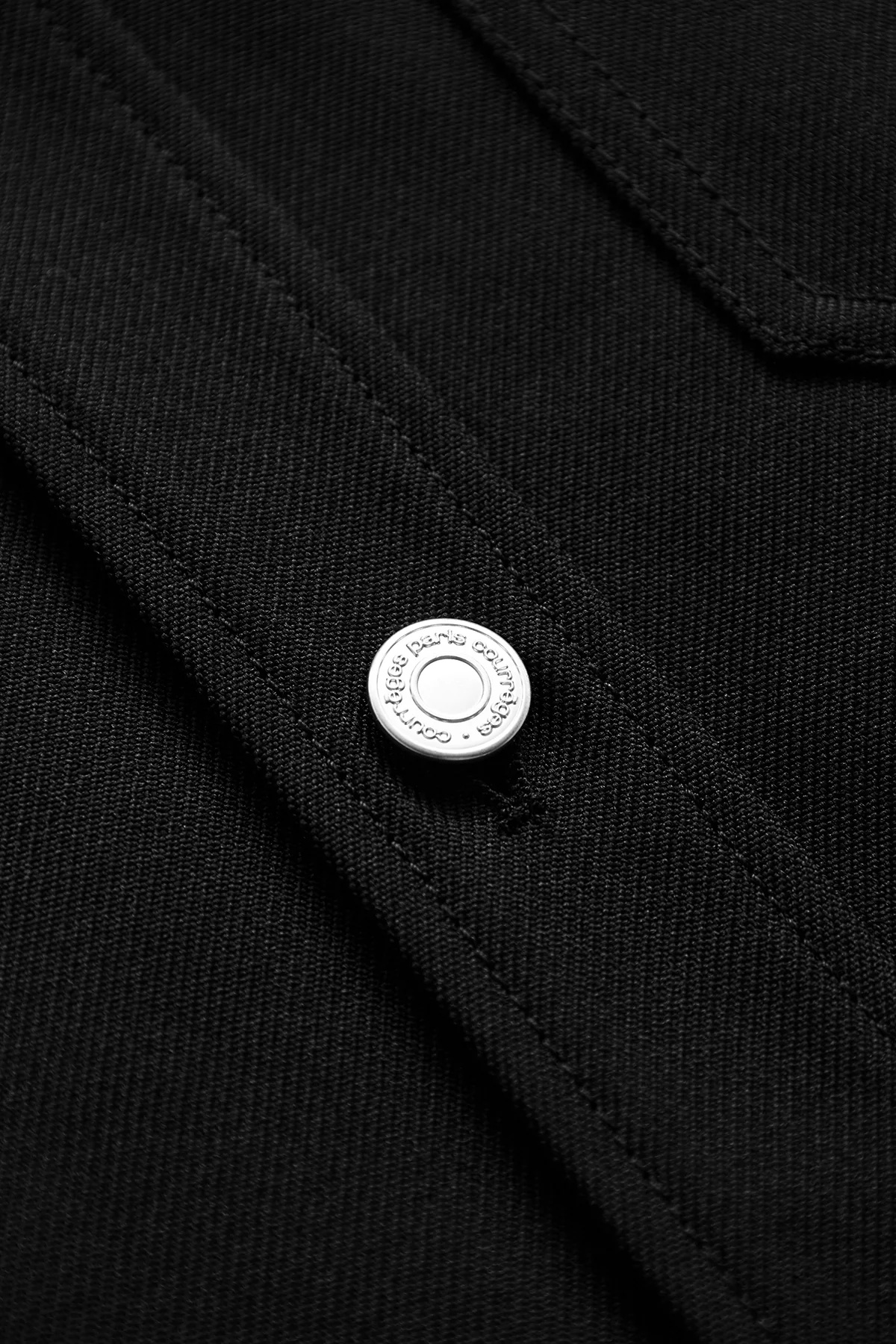 Courreges Retro Twill Oversized Shirt Black - 3
