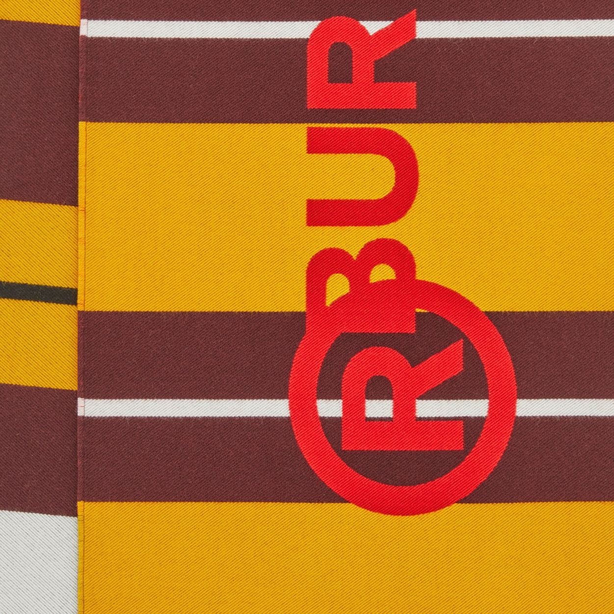 Striped Logo Wool Silk Jacquard Scarf - 2