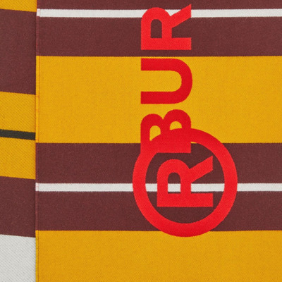 Burberry Striped Logo Wool Silk Jacquard Scarf outlook