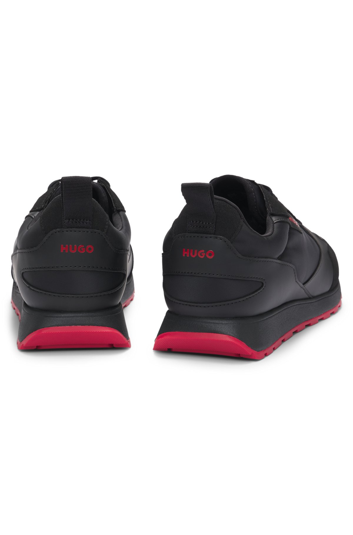 MIXED-MATERIAL TRAINERS WITH BRANDED ACCENTS - 5