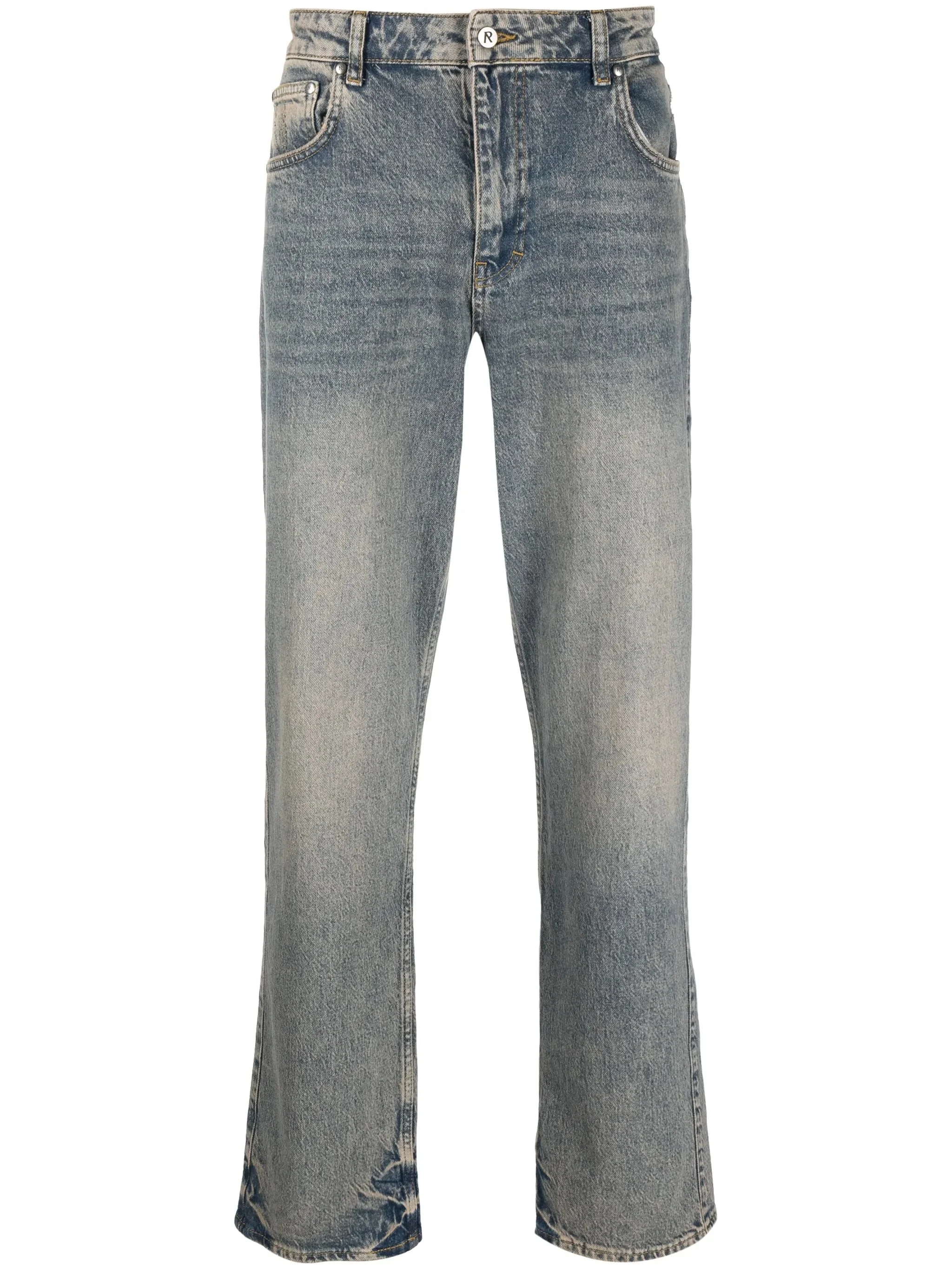 Represent Bleached-effect Straight-leg Jeans - 1