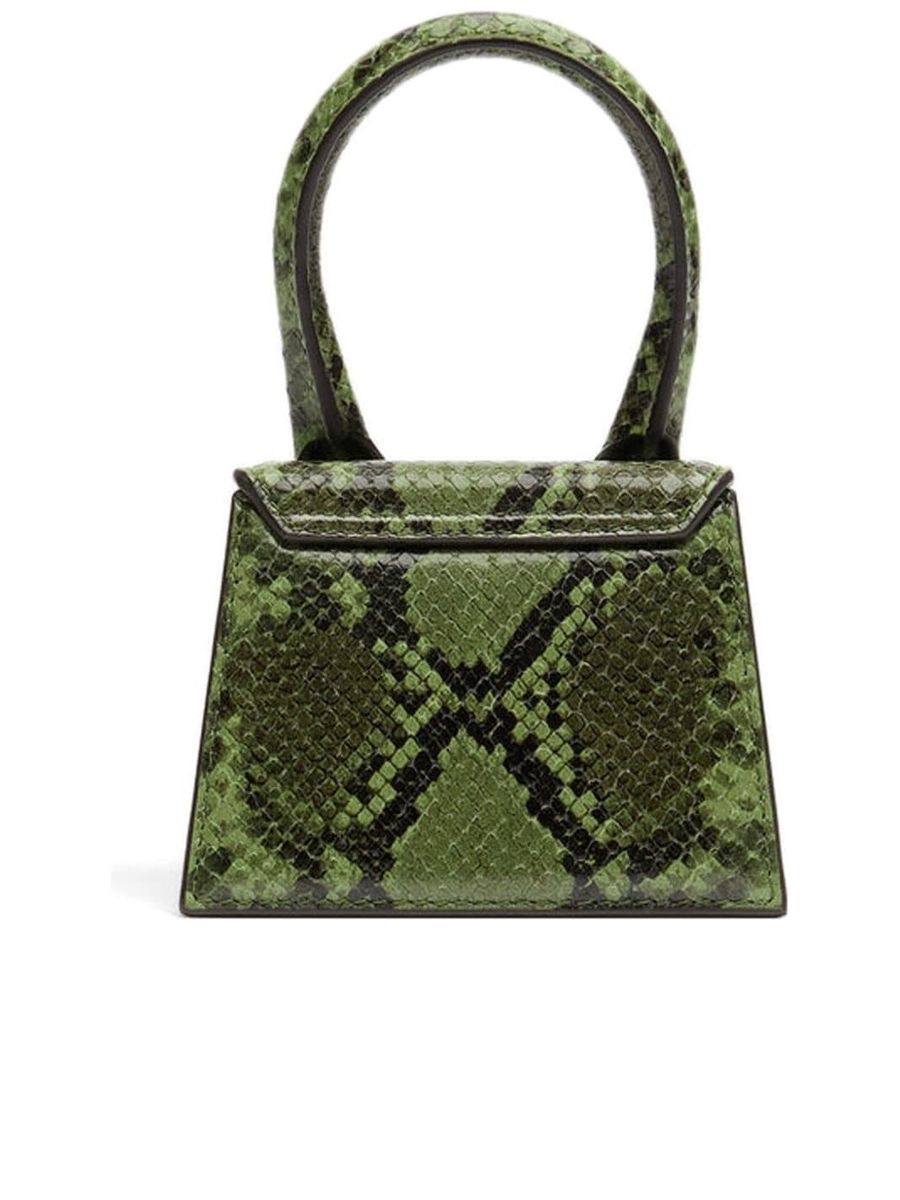 Snakeskin Effect Clutch With Detachable Shoulder Strap - 2