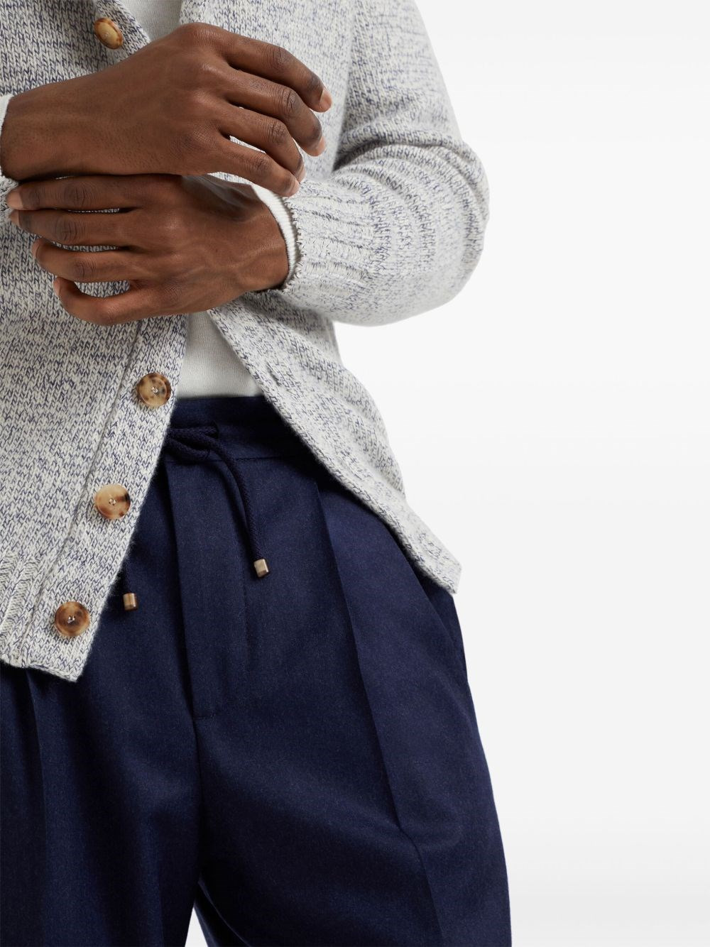 Wool drawstring trousers - 4