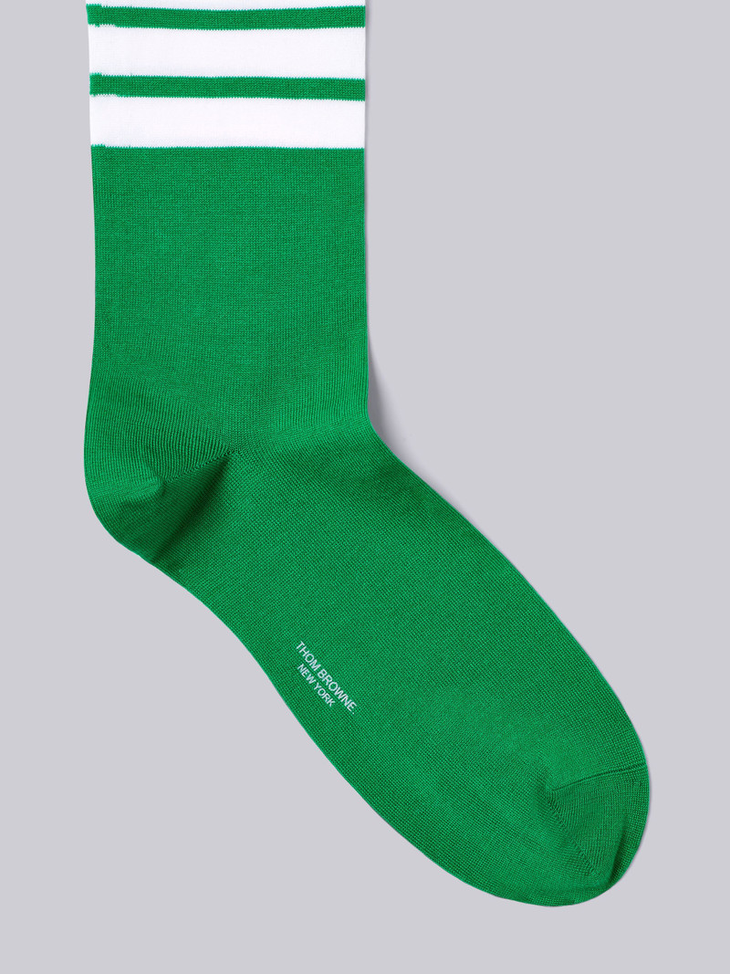 Thom Browne 4-Bar Mid-Calf Cotton Socks outlook