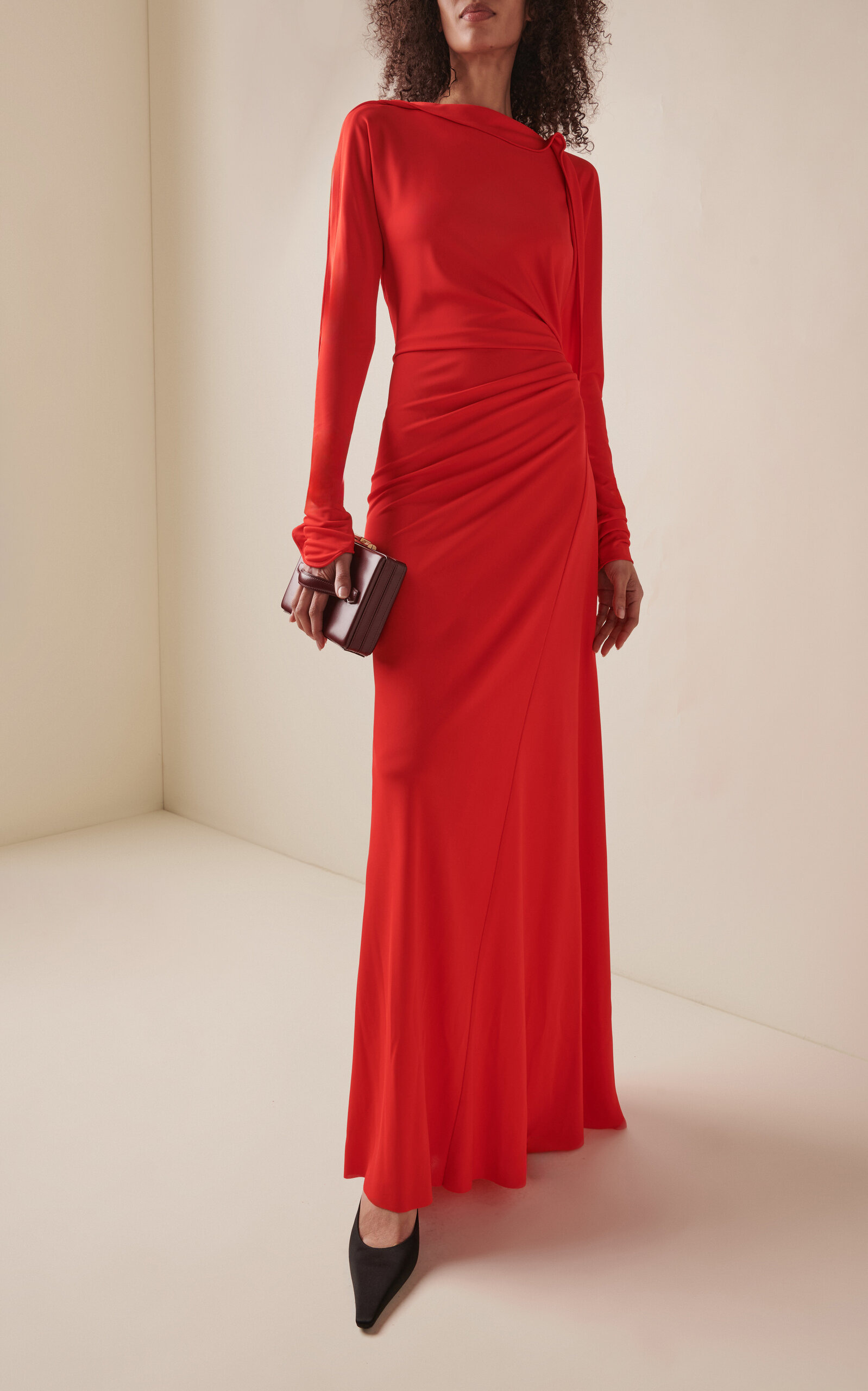 Draped Jersey Gown red - 3