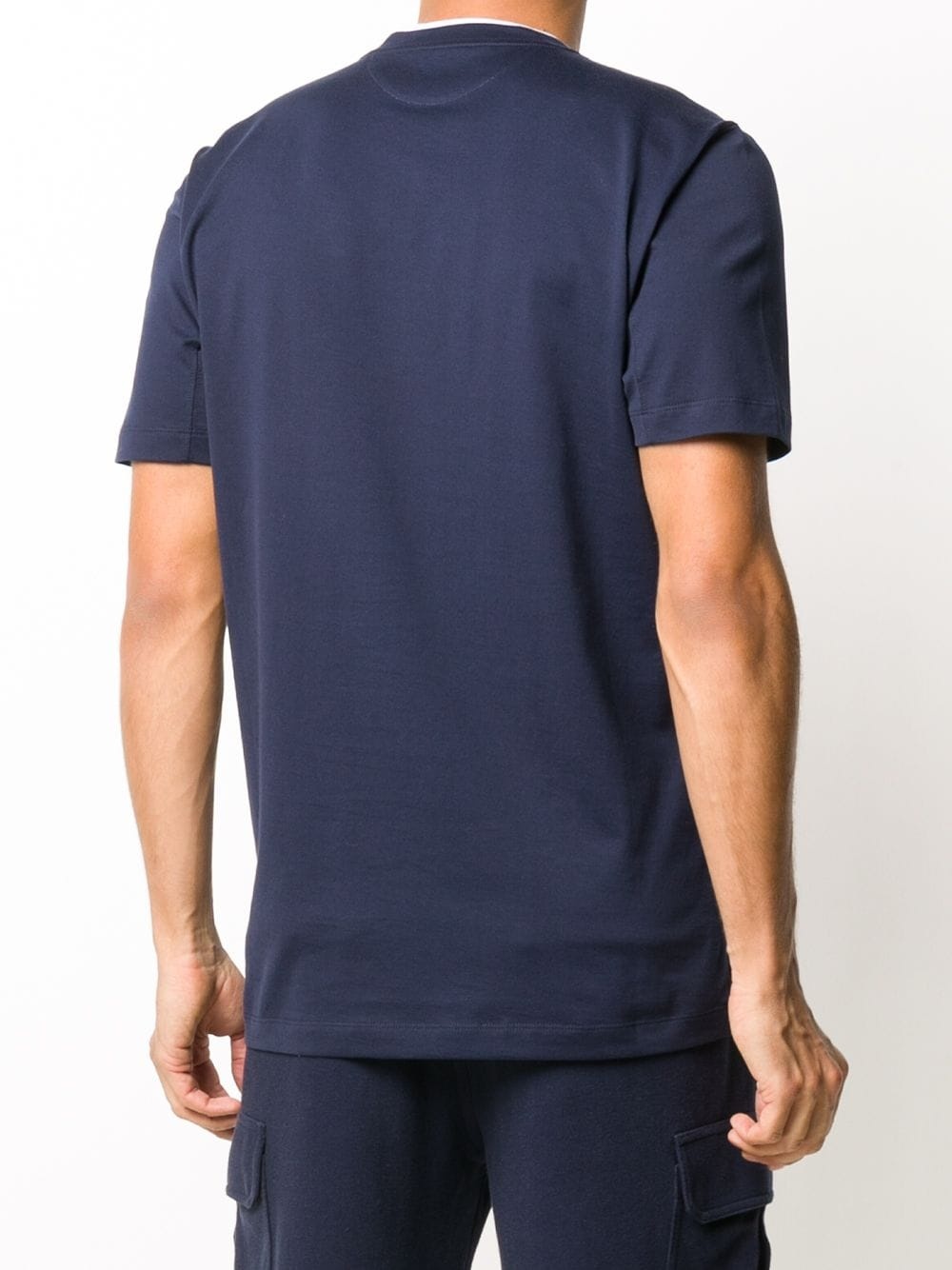 V-neck two-tone T-shirt - 4