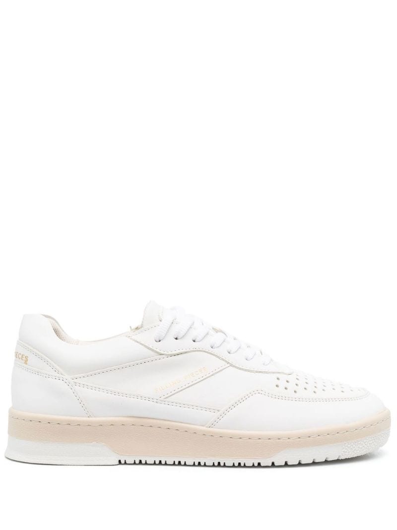 perforated low-top sneakers - 1