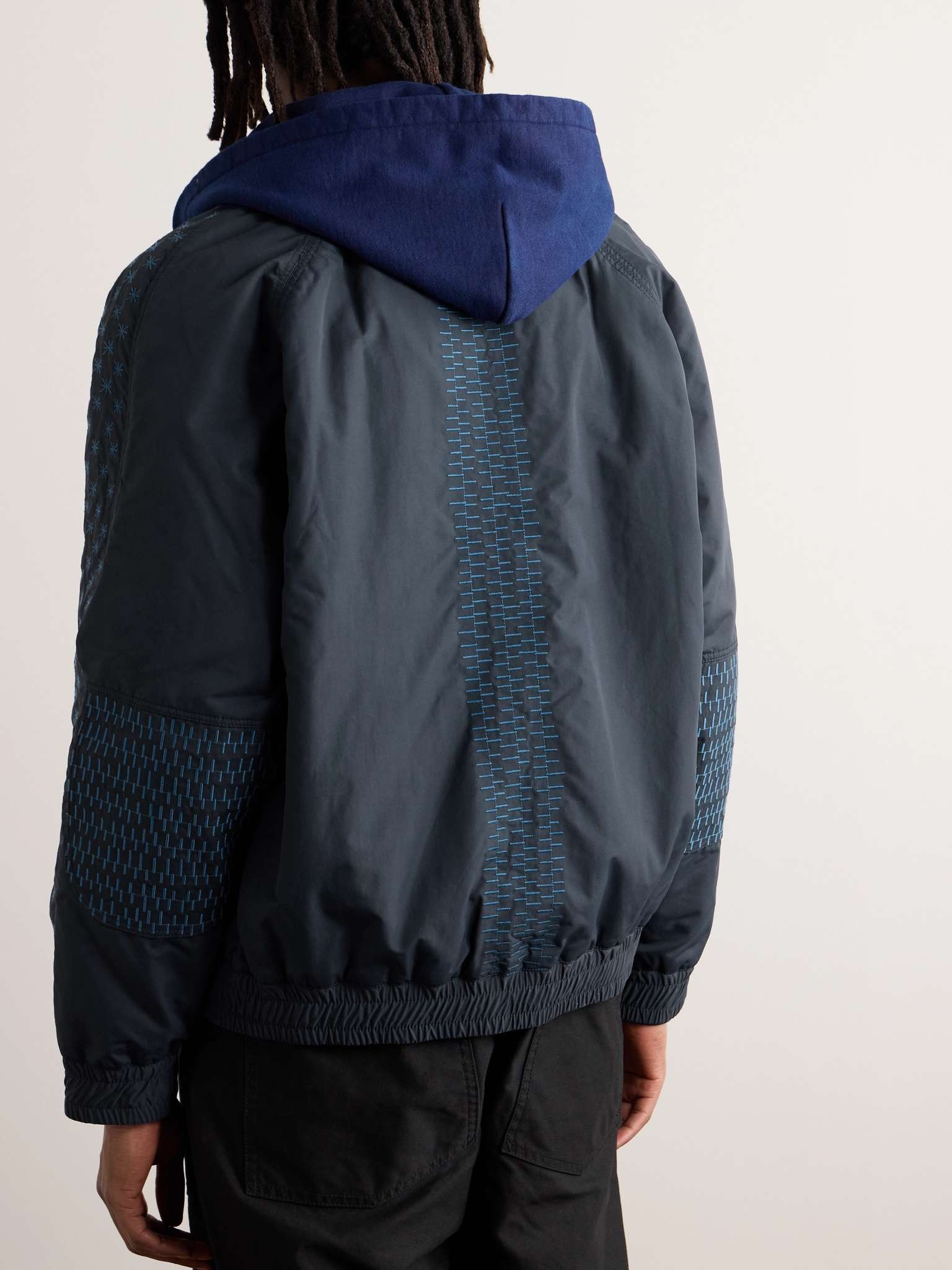 Embroidered Padded Nylon Blouson Jacket - 4