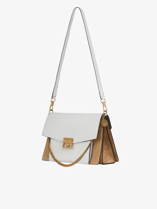 MEDIUM GV3 BAG IN GRAINED LEATHER AND SUEDE - 1