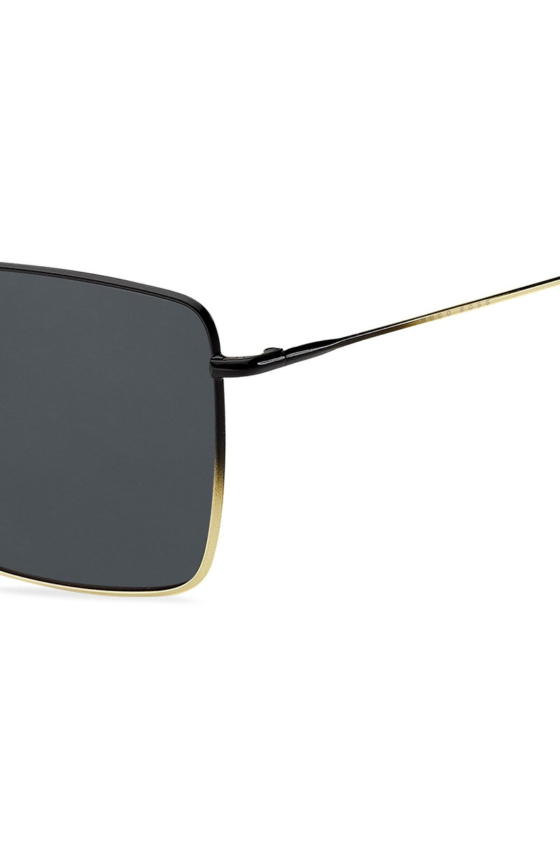 BOSS TUBULAR-TEMPLE SUNGLASSES WITH BLACK-GOLD GRADIENTS outlook