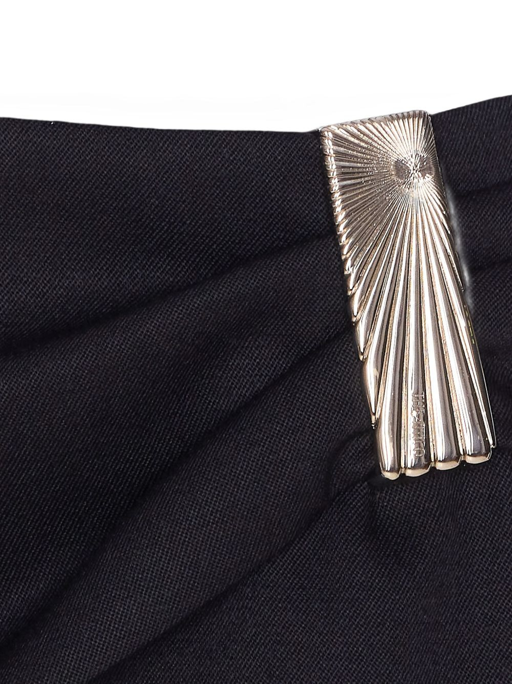 draped plaque-embellished skirt - 4