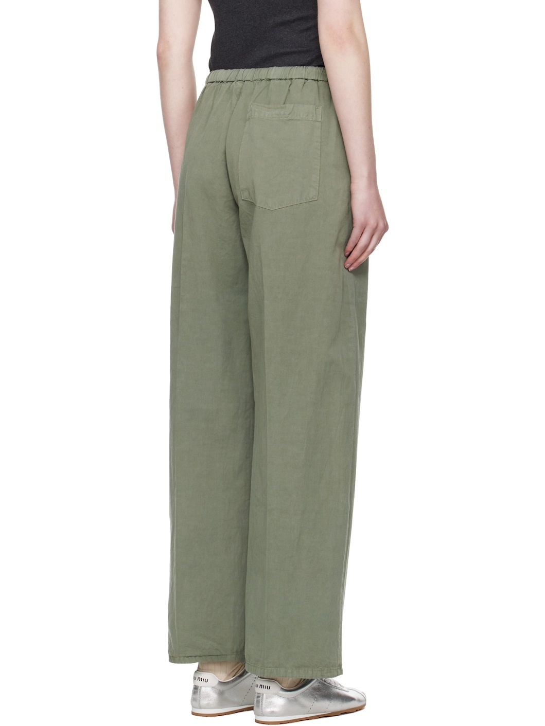Khaki Aurora Pull On Trousers - 3