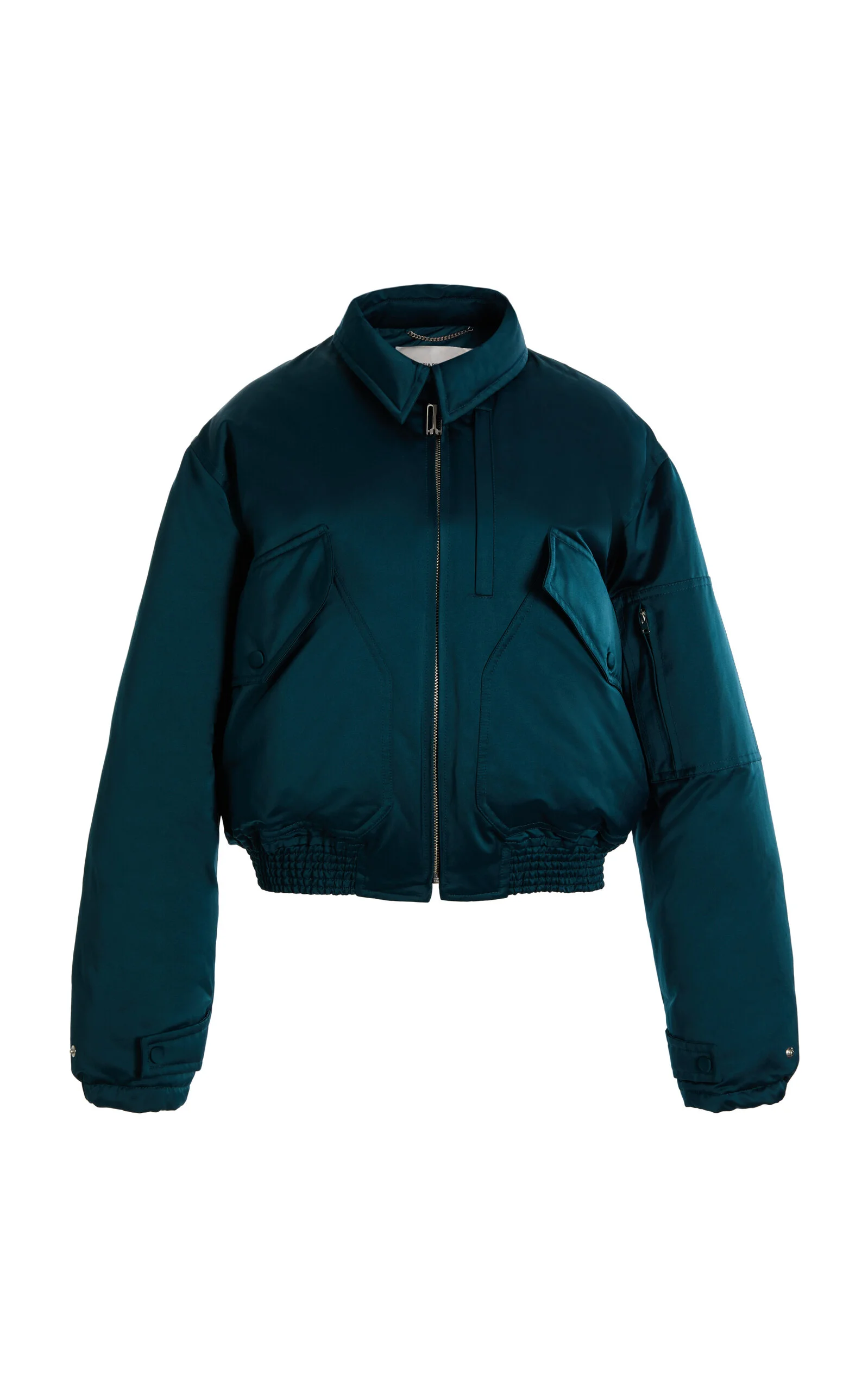 Padded Bomber Jacket green - 1