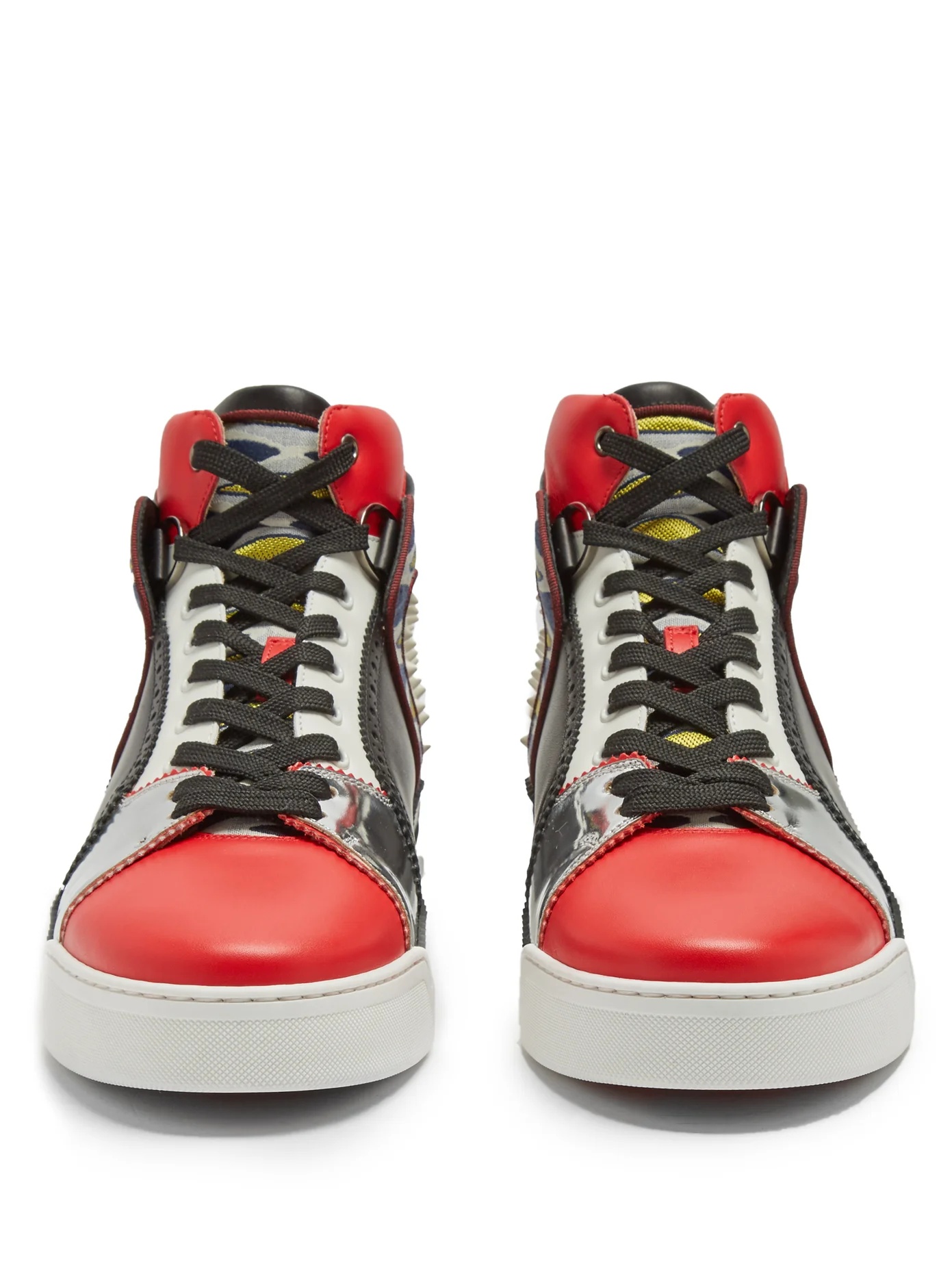 Loubikick high-top leather trainers - 5