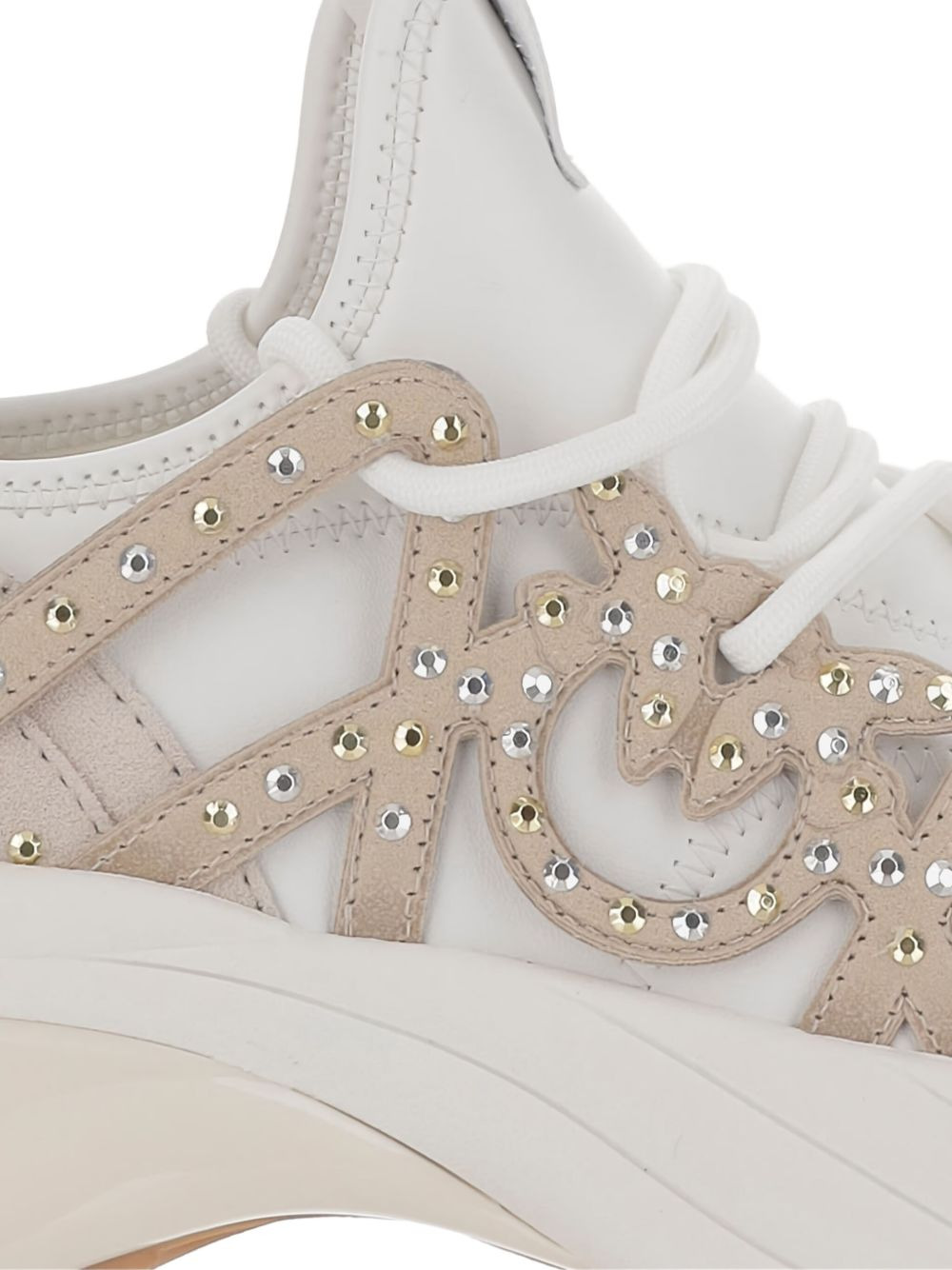 Ariel rhinestone-embellished lace-up sneakers - 5