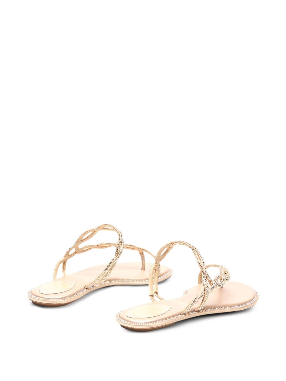rhinestoned thong sandals - 2