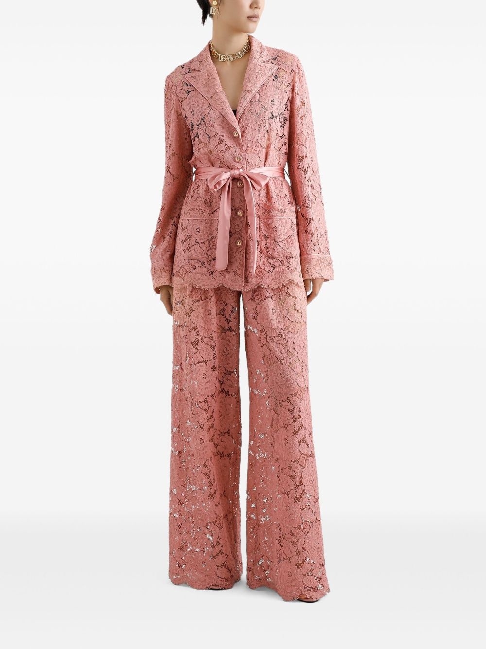 floral-lace shirt - 2