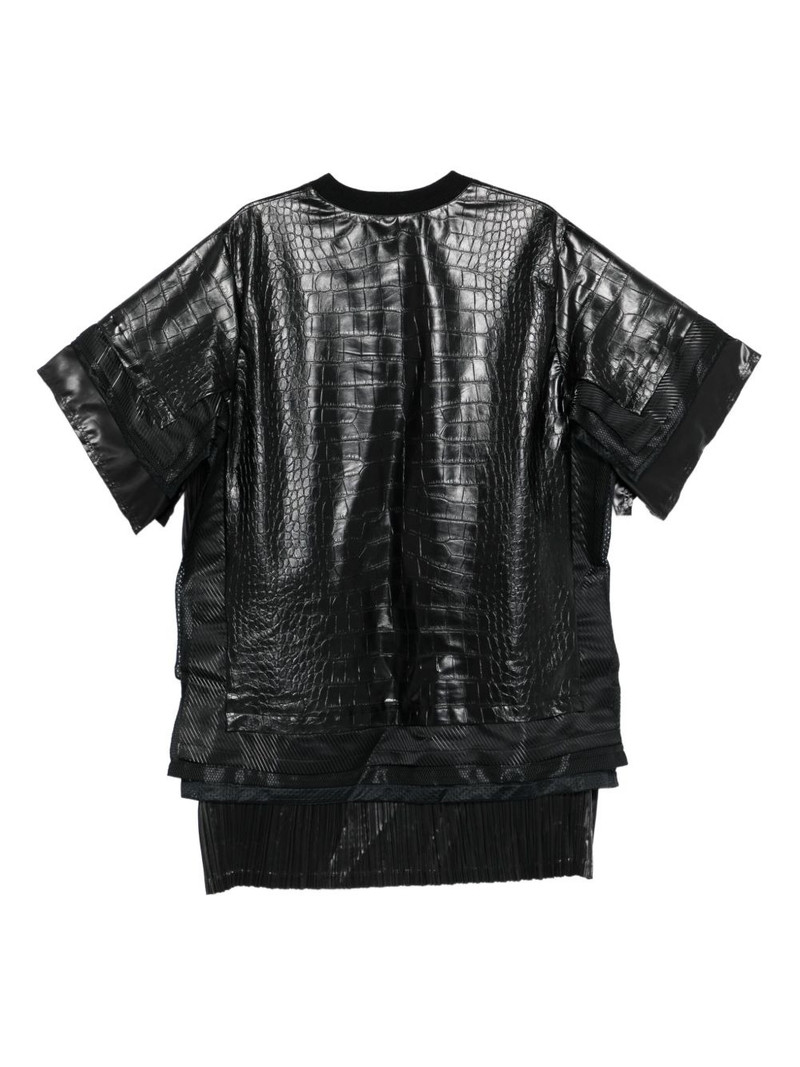 Junya Watanabe crocodile-effect faux-leather top outlook