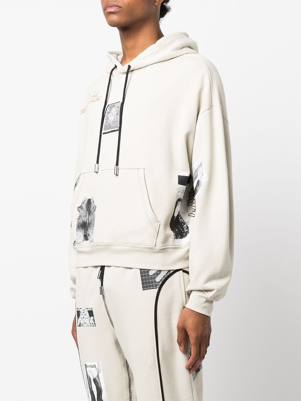 graphic-logo print hoodie - 4