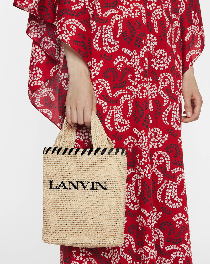 Lanvin LANVIN NANO RAFFIA TOTE BAG outlook