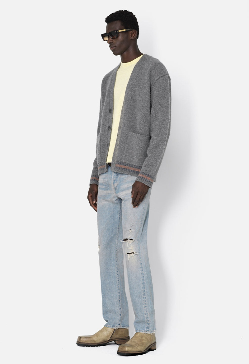 BRUSHED WOOL VARSITY CARDIGAN 5