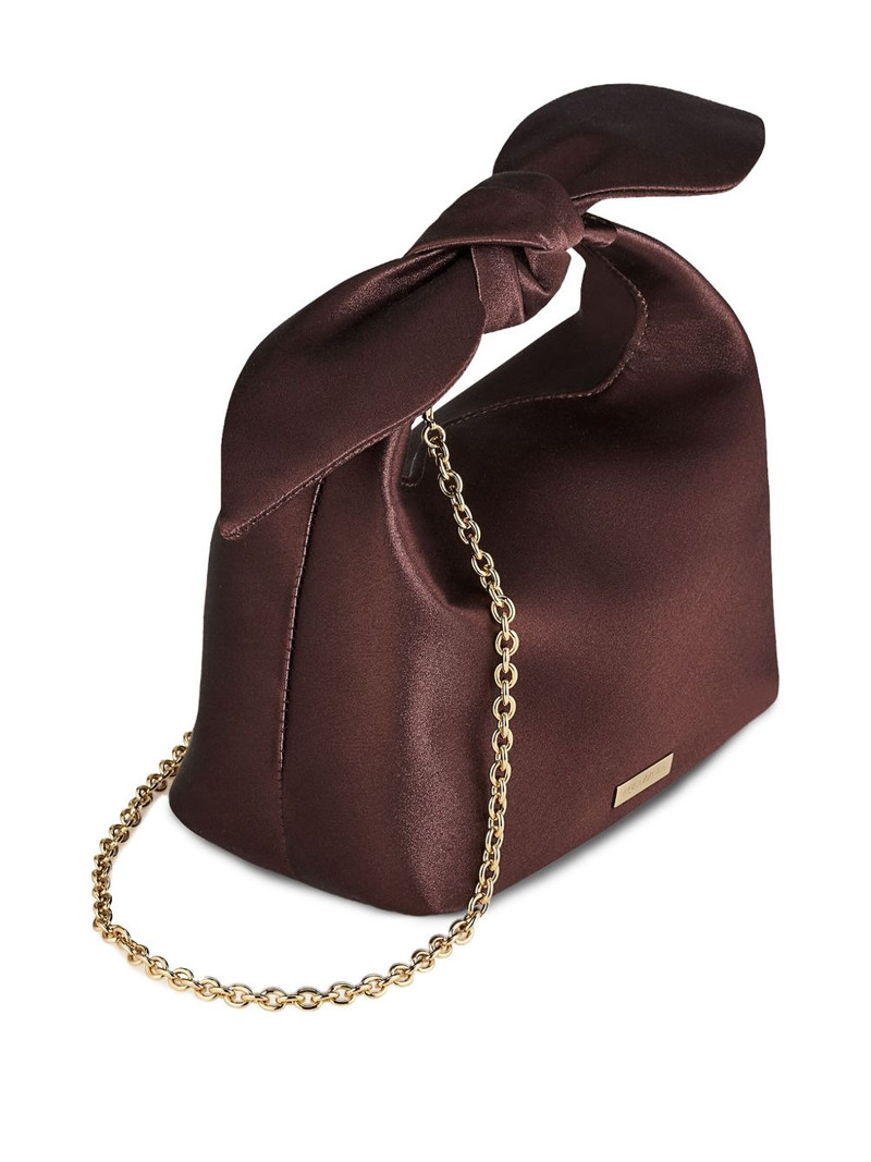 AQUAZZURA bow-detail satin mini bag outlook
