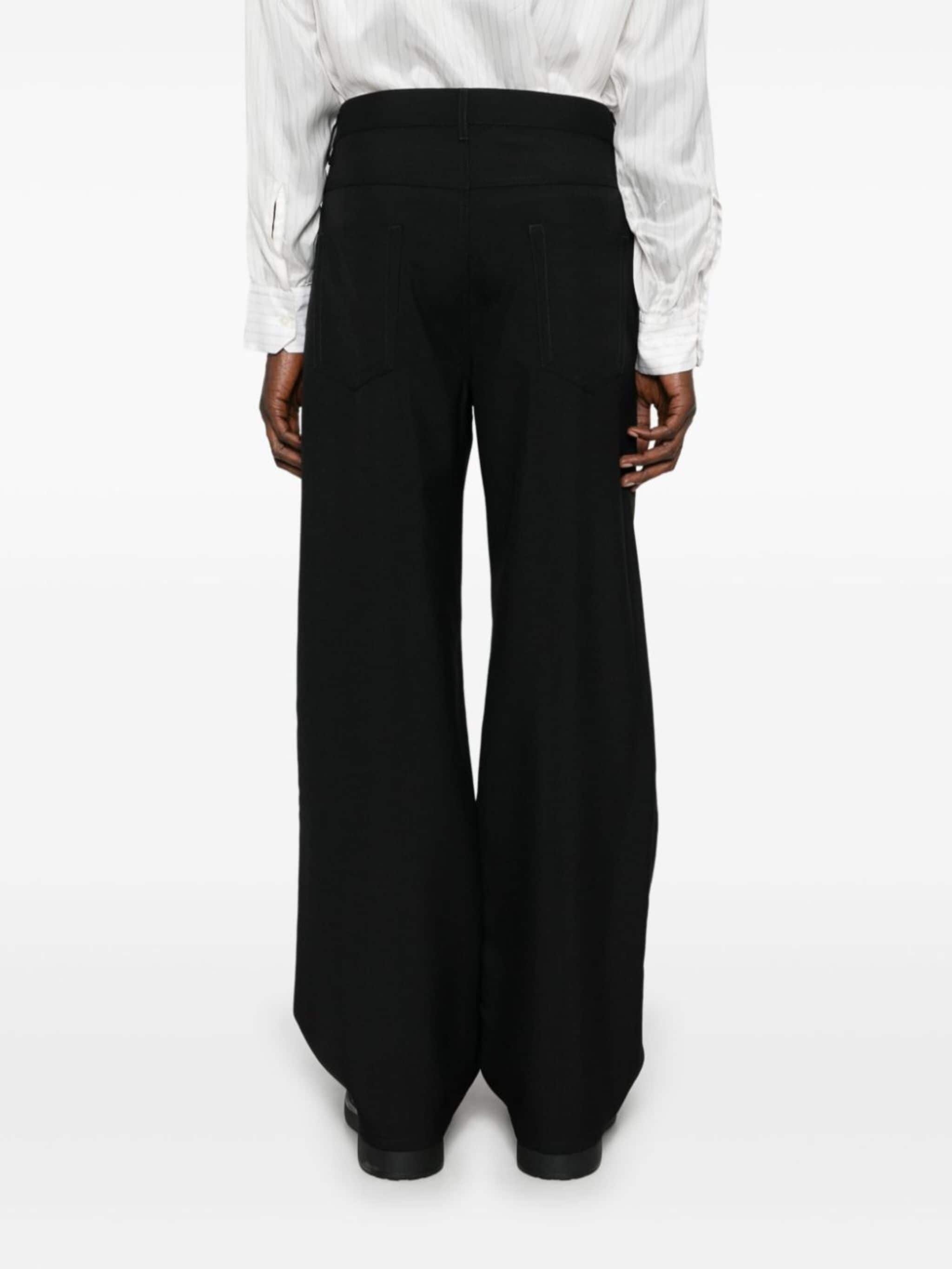 two tone-design trousers - 4