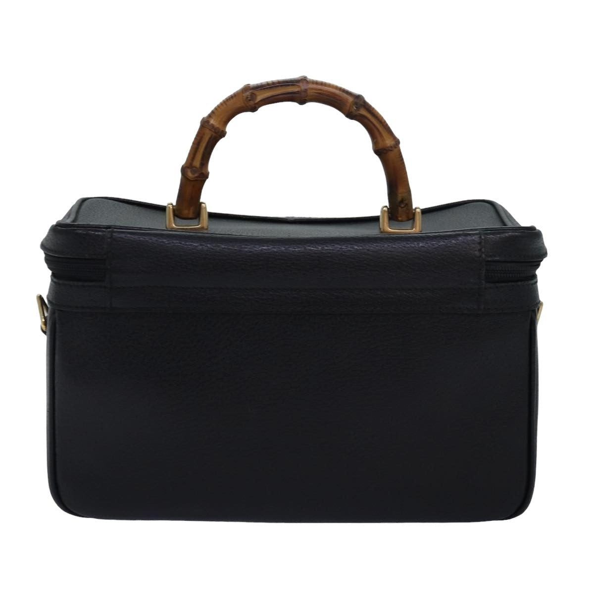 GUCCI Bamboo Vanity Hand Bag Leather Black 013 2122 013 2122 - 2