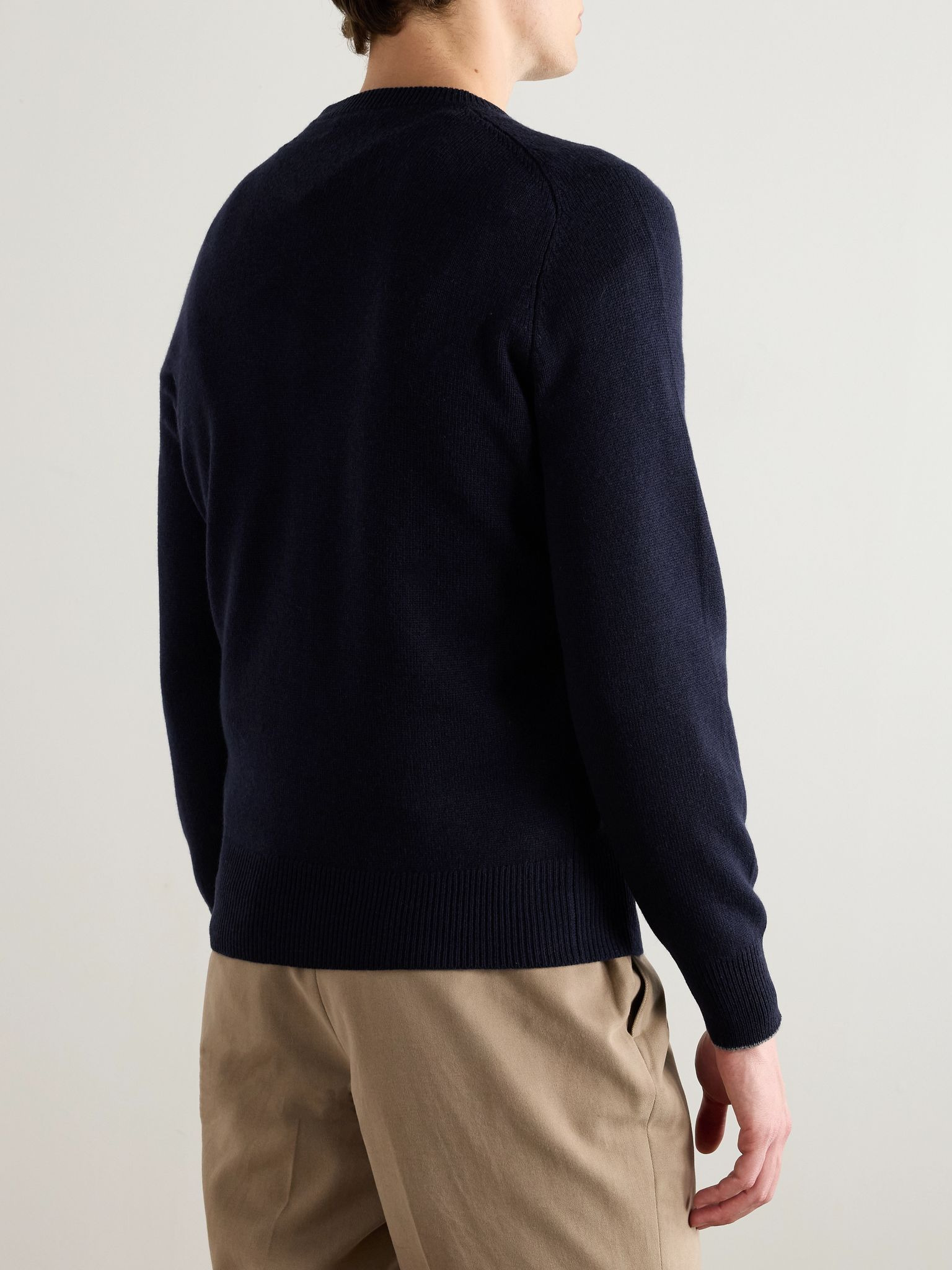 Slim-Fit Cashmere Sweater Navy - 4