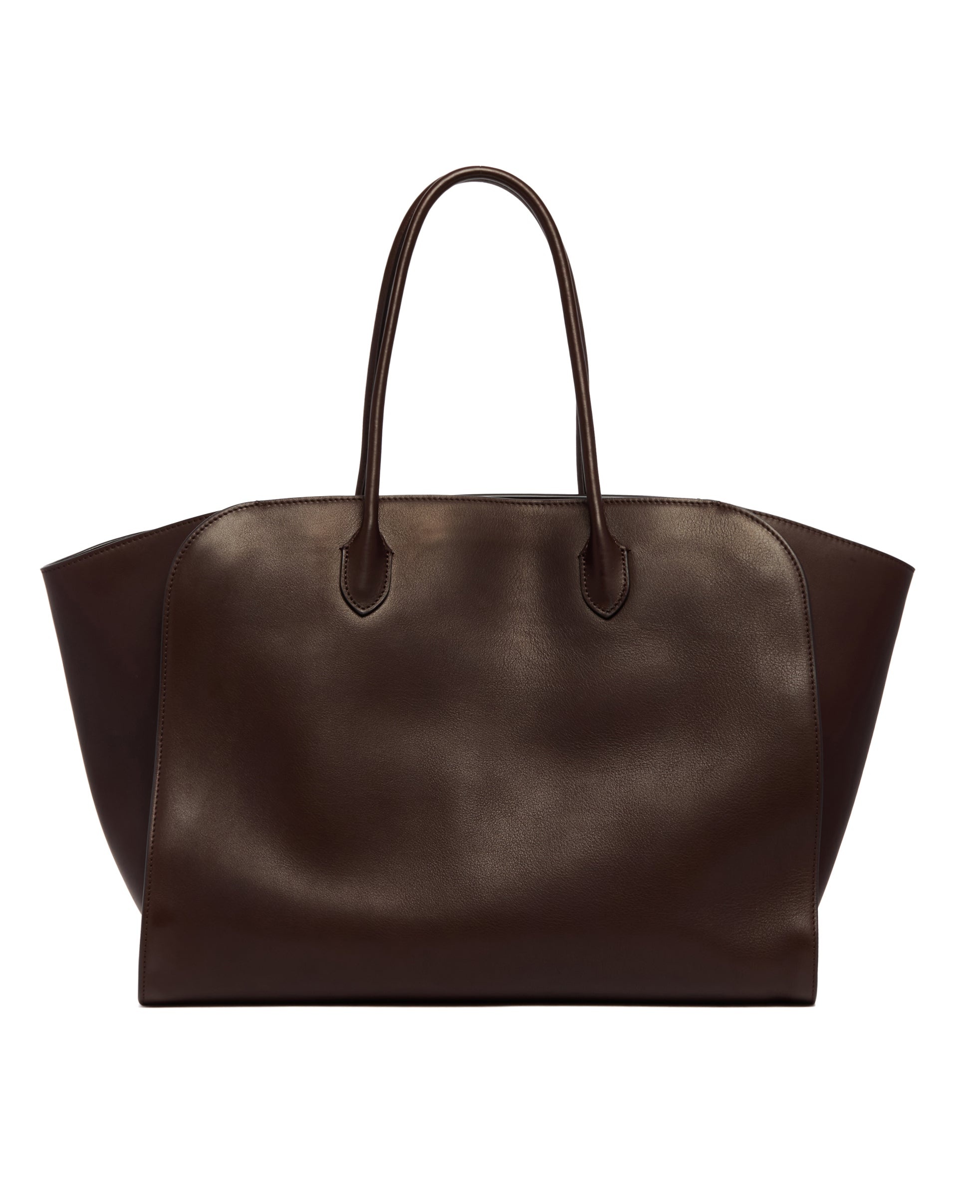 Brown Marlo Leather Tote Bag - 3