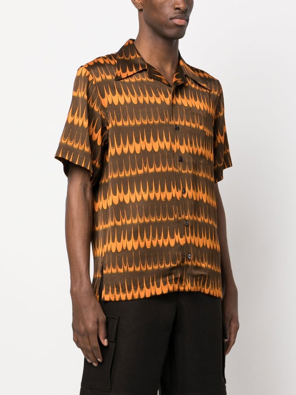 geometric-print short-sleeve shirt - 3
