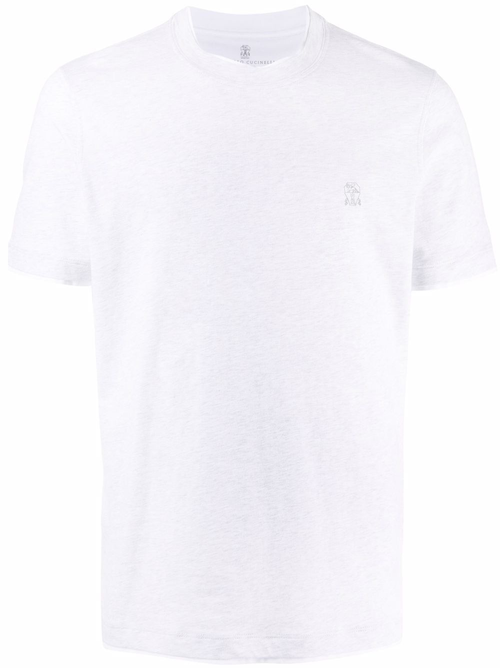 logo-embroidered cotton T-shirt - 1