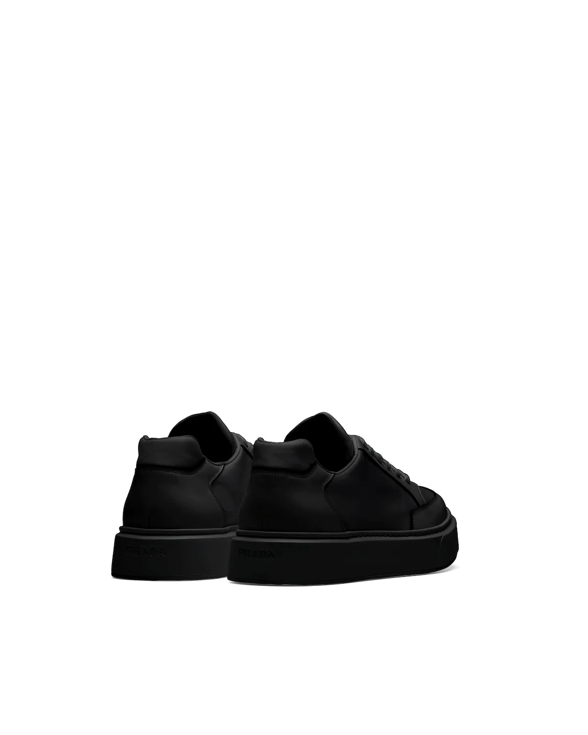 Prada Macro leather and nylon sneakers - 4