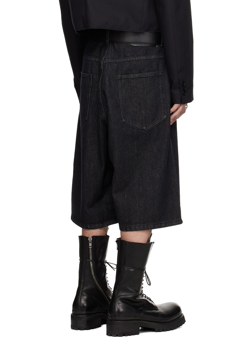 Black Kriss Kross Denim Shorts - 3