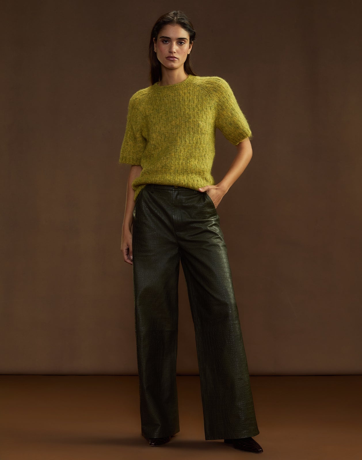 Embossed Leather Pants - 2