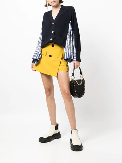 sacai wrap-front tailored skort outlook