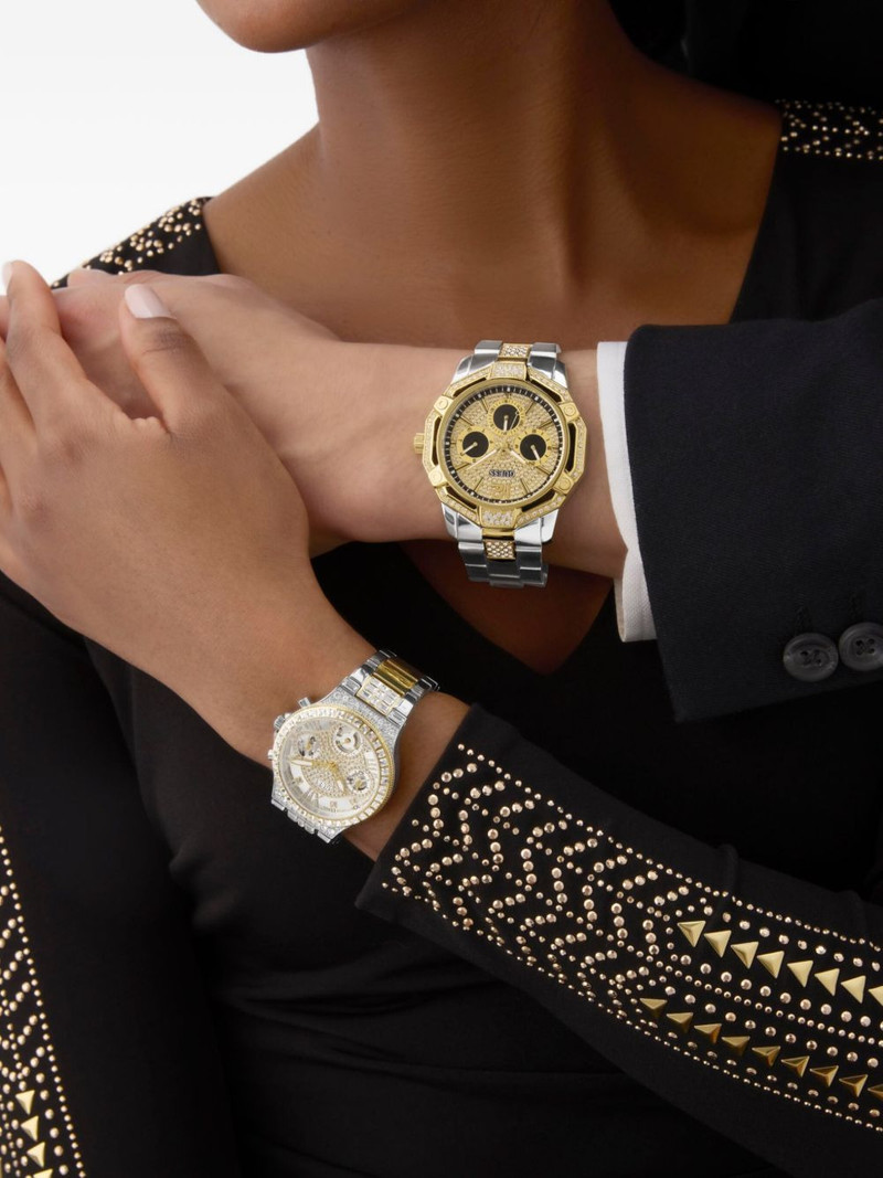 GUESS USA crystal-embellished 48mm outlook