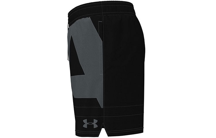 Under Armour Baseline Woven 7 inch Basketball Shorts 'Black Grey' 1370224-002 - 3