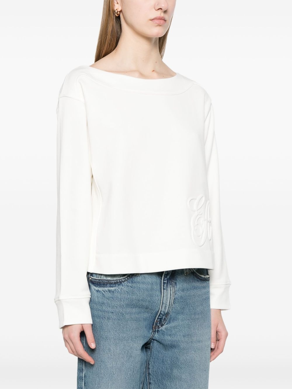 logo-embossed sweatshirt - 3