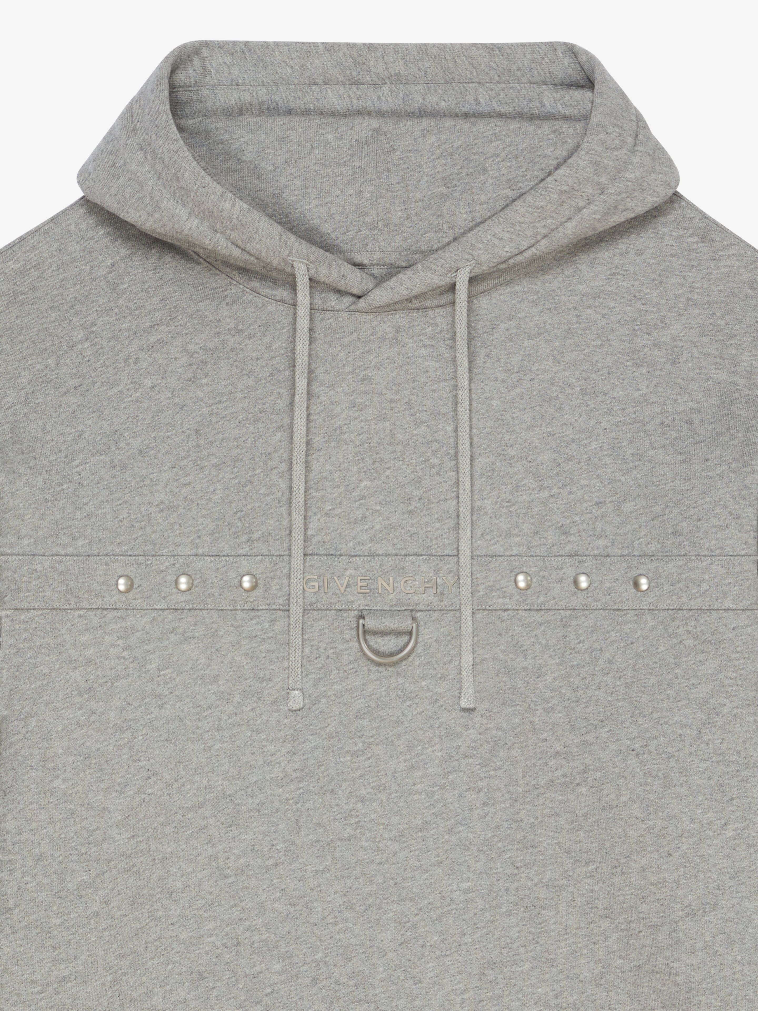 HOODIE IN FLEECE WITH METAL DETAILS - 5