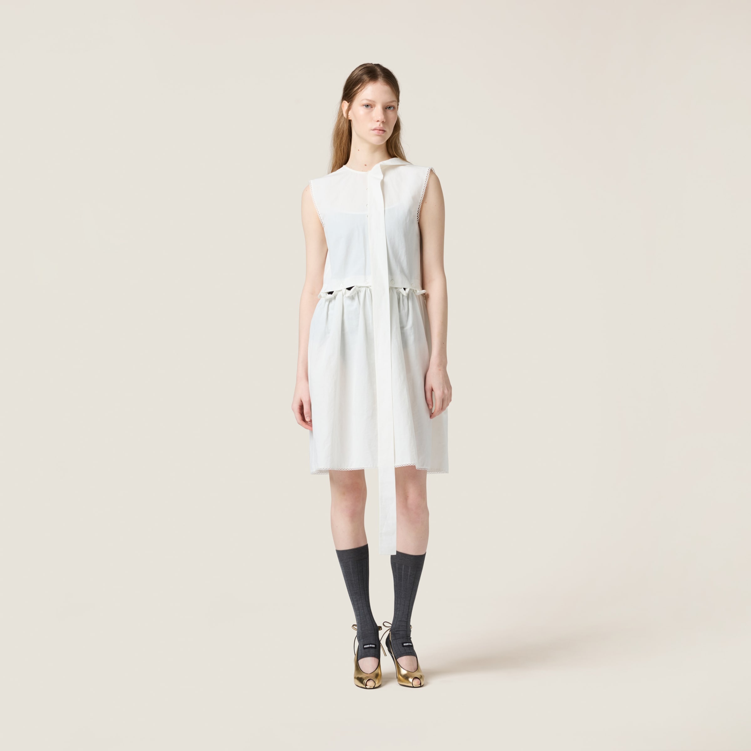 Slubbed poplin dress - 2