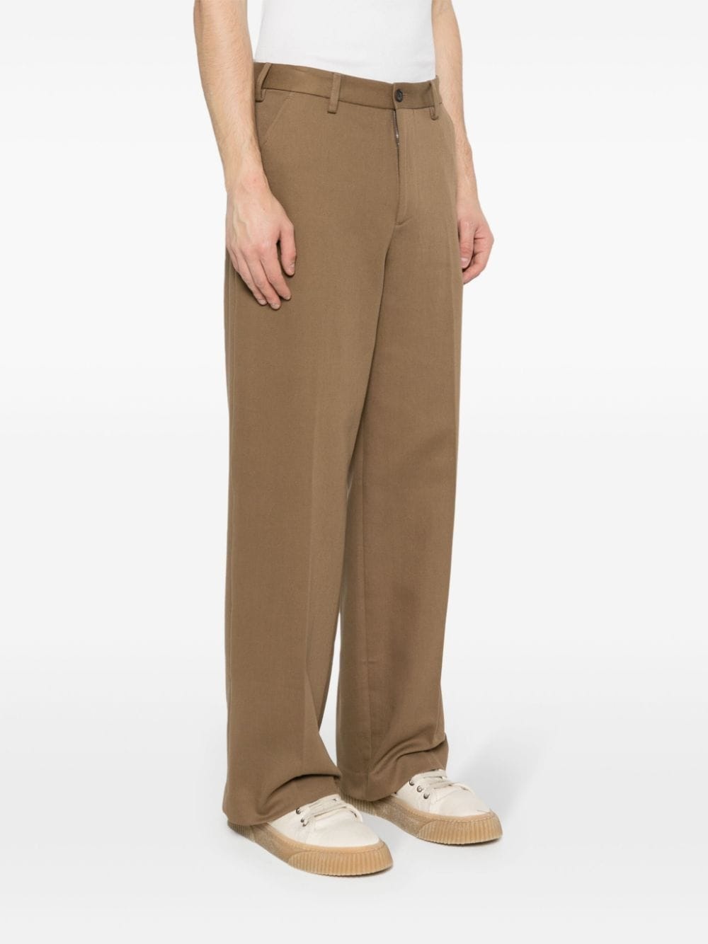 pressed-crease straight leg - 3
