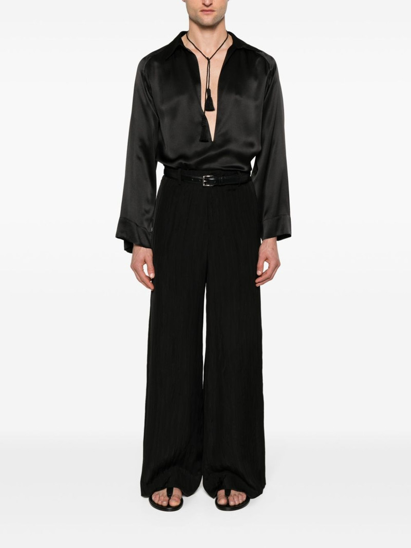 EMPORIO ARMANI pleated wide-leg trousers outlook